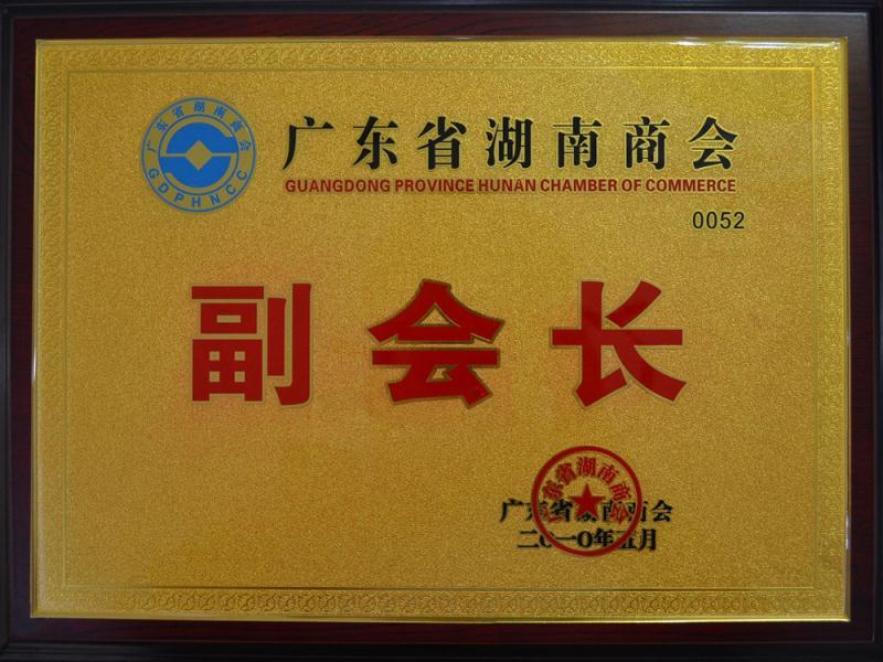 湖南商會副會長證書圖